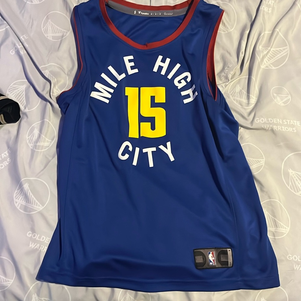 Blue nuggets/Jokic jersey, men’s medium, worn a few times nba logo gone.